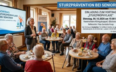 Einladung zum Vortrag über „Sturzprophylaxe“