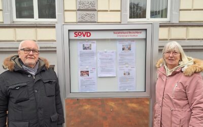 Neuer Schaukasten des SoVD Ortsverbandes Itzehoe