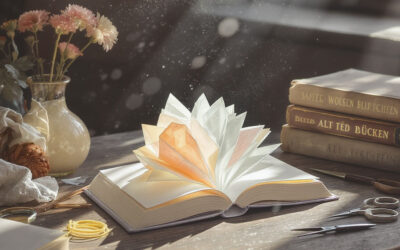 Einladung zum weihnachtlichen Bücher-Origami, ein Kreativ-Nachmittag der Frauengruppe mit Kaffee und Kuchen